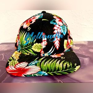 Yellowfin Gear Hawaiian floral snap back hat- like new - no tags